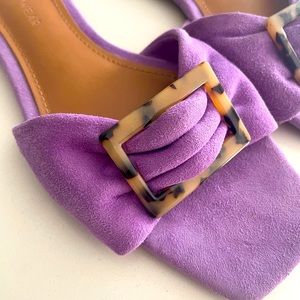 Genuine suede lilac sandals. Who What Wear brand